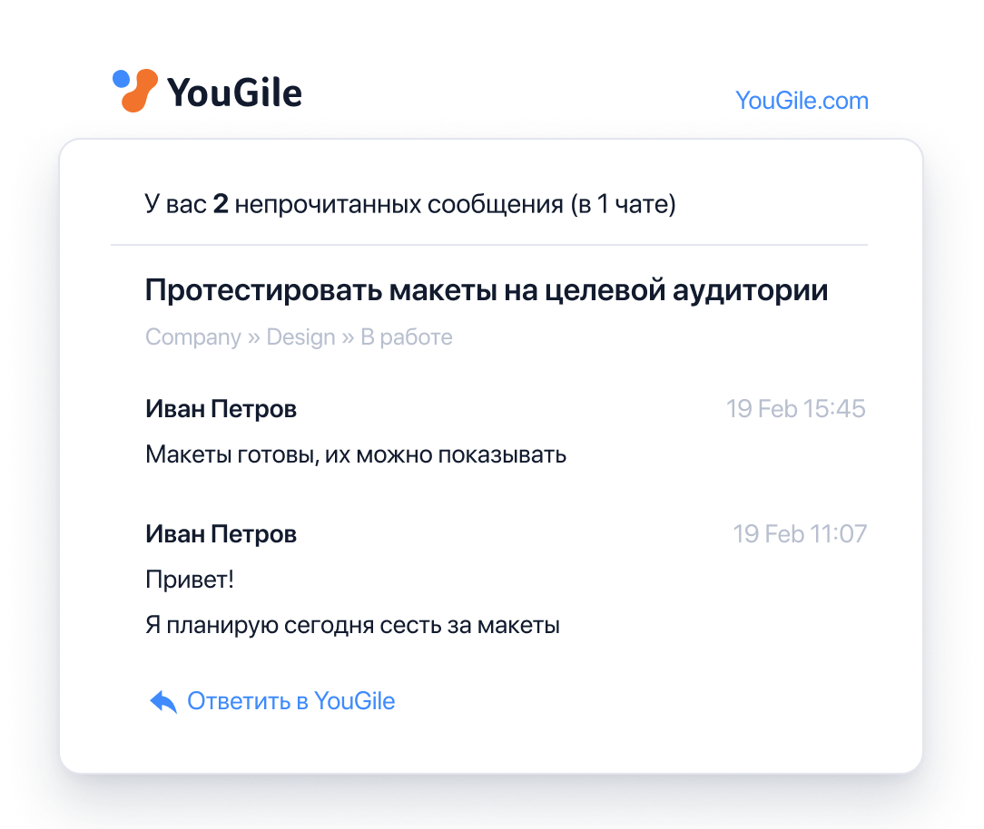 Отправка уведомлений на e-mail